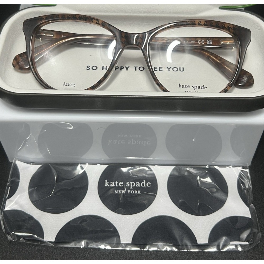 Kate Spade‎ KS MANDEE Eyeglasses Female Pattern Brown Y1J 140 51 18 Frame Demo
